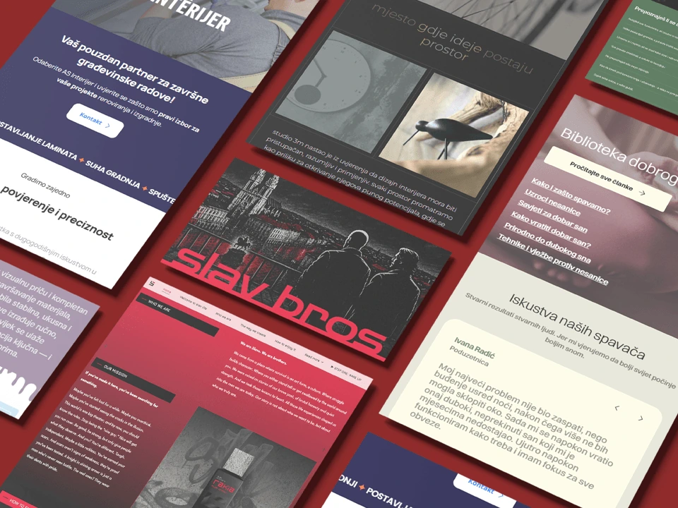 Izbor web stranica koje je dizajnirala agencija Dva Lika